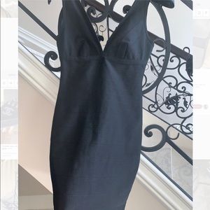 Herve Leger inspired black bandage dress SIZE S